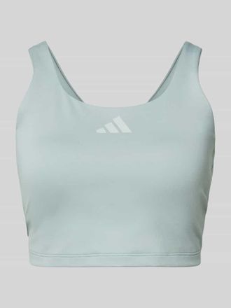 adidas Slim Fit Sport BH mit Logo-Print in Mint, Gr&ouml;&szlig;e XL