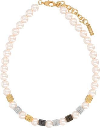 Moschino Pearl Gold Toned Necklace