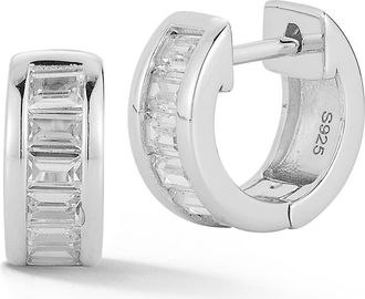 Glaze Jewelry Cubic Zirconia Small Hoop Earrings in Silver at Nordstrom Rack