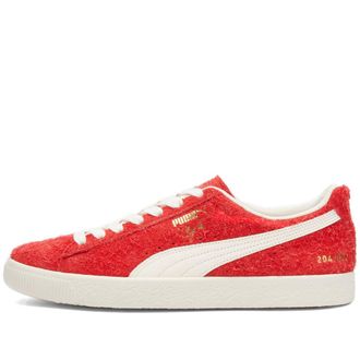 Puma END. x Puma Clyde OG Sneakers in For All Time Red/Frosted Ivory, Size UK 3.5