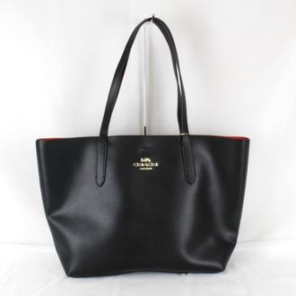 Coach Black Leather Tote Bag (Pre-Owned)