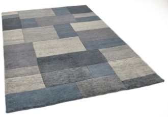 THEKO Wollteppich »Dalas - 7709« rechteckig 18 mm Höhe reine Wolle, handgeknüpft, Patchwork Design