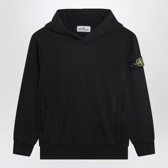 Stone Island Black hooded sweatshirt