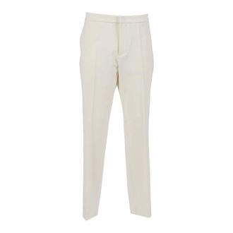 Fabiana Filippi Dames, Broeken, Wit, Maat: XS Leer