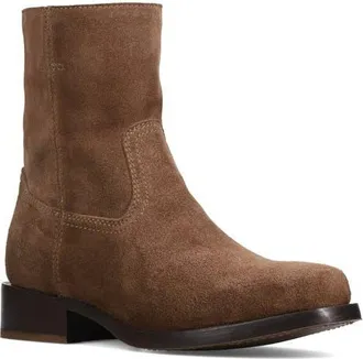 Frye Campus Suede Plain Toe Zip Boot in Driftwood at Nordstrom, Size 11.5