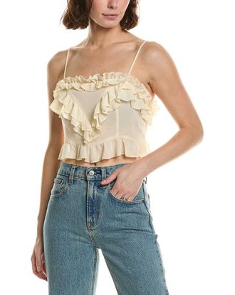 Bardot Alira Frill Detail Crop Top