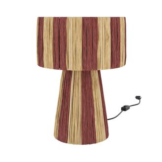 Rendez-Vous D&eacute;co L&aacute;mpara a rayas naranja de hoja de palma