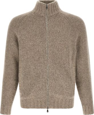 Brunello Cucinelli Beige Cashmere Mens Cardigan