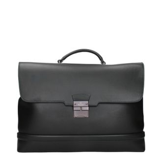 Pineider Herens Werktassen groen leer