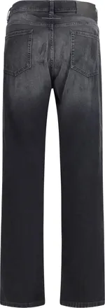 Maison Margiela Mens Straight-Leg Cotton Jeans Black