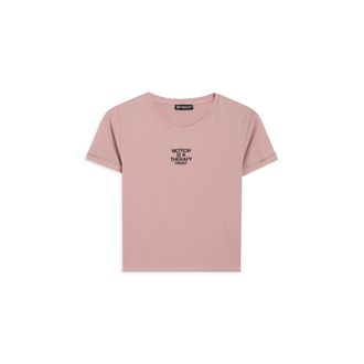 Freddy T-shirt slim donna con scritta ricamata