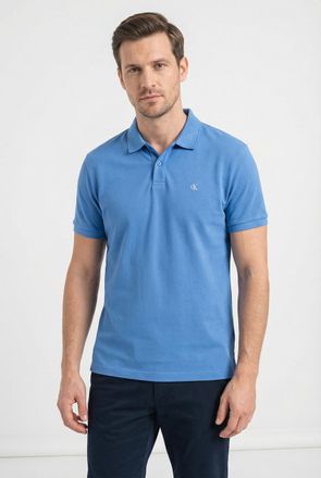 Calvin Klein Jeans Poloshirt CALVIN KLEIN JEANS SS CASUAL PIQUE CLASSIC POLO, Herren, Gr. XXL, french blau, Jersey, Obermaterial: 100% Baumwolle, regular fit normal, Run