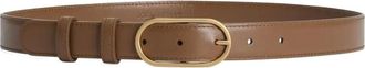 Dolce & Gabbana Cintura in pelle con fibbia ovale - Marrone