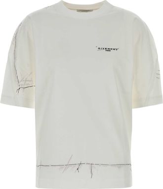 Givenchy Womens White Cotton Oversize T-shirt - Ivory - Size X-Small