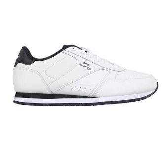 Slazenger Klassieke sneakers van gecoat leer voor heren (Wit, Marine)