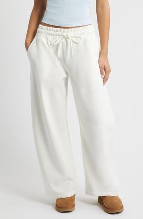 BP. Barrel Leg Fleece Sweatpants in Ivory at Nordstrom, Size Xx-Small