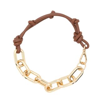 Plan C Plan C, Accessoires, Dames, Bruin, ONE Size, Polyester, Knoopkoord Ketting