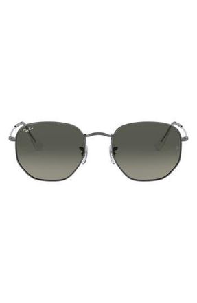 Ray-Ban 48mm Gradient Small Irregular Sunglasses in Gunmetal at Nordstrom Rack