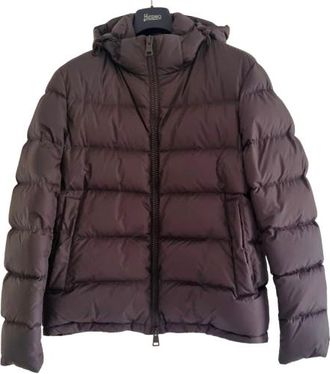 Herno Brown Detatchable Hood Padded Jacket Size S