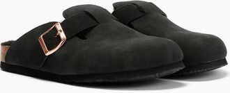 Original Penguin Womens Penguin Poppy Fur Suede Womens Black Mules - Cream - Size: 7