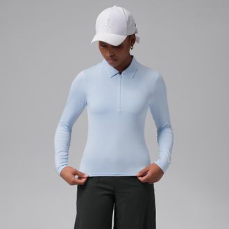 Nike Jordan Womens Jordan Dri-FIT Long-Sleeve Golf Polo in Blue | IR5116-407