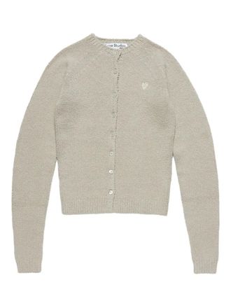 Acne Studios Cardigan con decorazione cuore - Grigio