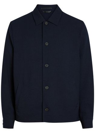 Sunspel Textured Stretch-wool Jacket - Navy - XL