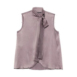Alberta Ferretti Dames, Blouses & Shirts, Paars, Maat: M Zijde