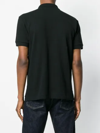 Comme Des Gar&ccedil;ons Heart-Patch Cotton Piqu&eacute; Polo - Black