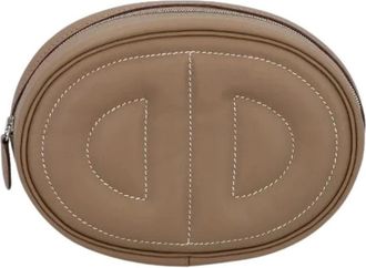 Herm&egrave;s Tweedehands heuptas - Dames - Vintage Heuptassen - Beige - ONE Size - Tweed - Vintage