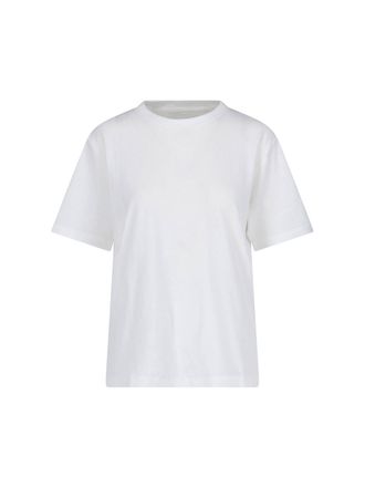 Khaite Mae T-Shirt, White Cotton, Crew Neck