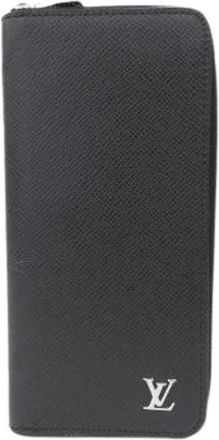 Louis Vuitton Pre-owned Taiga Long Wallet - Dames - Vintage Accessoires - Zwart - ONE Size - Leer - Vintage