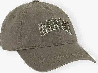 Ganni Green Canvas Cap