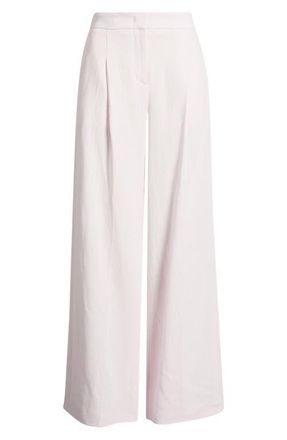 BOSS Tiana Pleated Wide Leg Pants in Ocean Rose at Nordstrom, Size 10