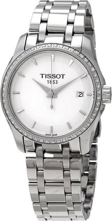 Tissot T-Trend Couturier White Dial Diamond Ladies Watch T035.210.61.011.00