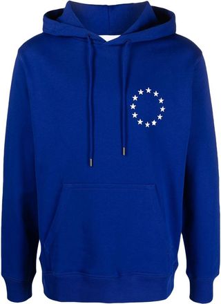 Études Studio Europa-print organic cotton hoodie - men - Organic Cotton - S - Blue