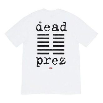 SUPREME FW19 Week 15 x Dead Prez Tee Crossover Round Neck Short Sleeve Unisex White SUP-FW19-10766