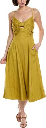 ASTR the Label Astr The Label Celina Linen-Blend Midi Dress