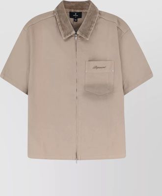 Represent ramona cotton collared shirt front pocket