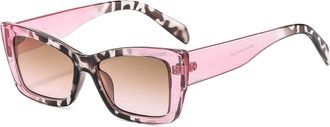 Generic Outdoor Women Vacation Sunglasses Driving Commuter Men Trendy Sun Glasses(Pink)