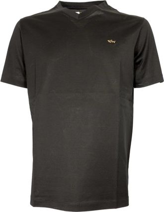 Paul & Shark Metal Shark Katoenen T-shirt - Heren - T-shirts - Zwart - 2XL - Katoen - Tops