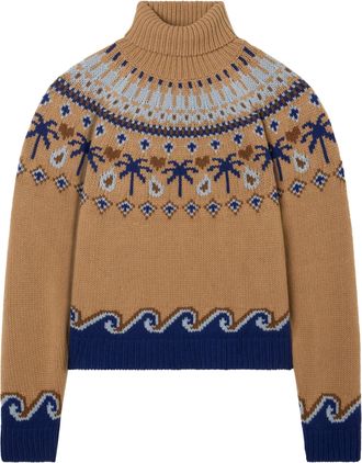 Alanui Sweet Winter Turtleneck Coastal Camel Sweater