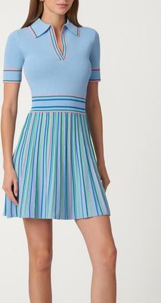 Shoshanna Maidstone Stripe Knit Libby Dress in Sky Blue at Nordstrom, Size X-Large