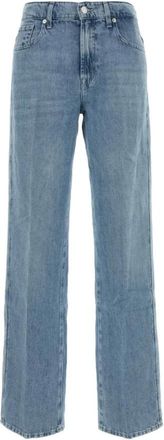 7 For All Mankind Stovepipe Straight Jeans - Dames - Regular Fit Jeans - Blauw - W30 - Denim - Jeans
