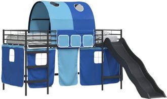 vidaXL Estructura De Litera Para Ni&ntilde;os Negro Y Azul 79,5 X 200 Cm Vidaxl
