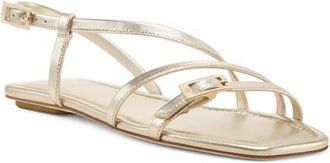 Stuart Weitzman Georgie Sandal in Light Gold at Nordstrom, Size 6