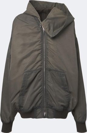 Rick Owens Mountain Hun satin hooded jacket