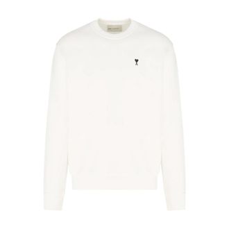 Ami Loopback Jersey ADC Sweatshirt - male - Ami Paris - Sweatshirts - White - S - Sweatshirts & Hoodies