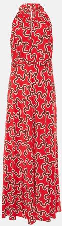 Diane Von Fürstenberg Nyck printed halterneck midi dress
