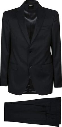 Ermenegildo Zegna Enkele rij knopen Twee-delig Pak - Heren - Business pakken - Blauw - XL - Wol - Kostuums